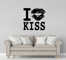 Naklejka na ścianę  I love kiss