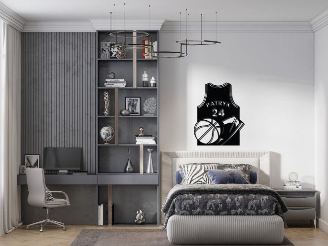 Dekoracja z Dibondu w sypialni