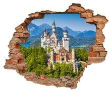 Naklejka na ścianę Dziura 3D Bajkowy zamek 0341