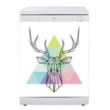 Naklejka na zmywarkę - Jeleń i trójkąty 0653