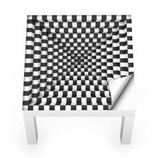 Naklejka na stolik LACK IKEA - Kwadraty 3D 0159