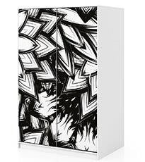 Naklejka na szafę - Kwieciste kształty v2 0298