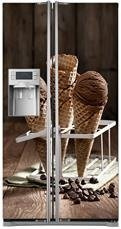 Naklejka na lodówkę side-by-side - Lody czekoladowe 506