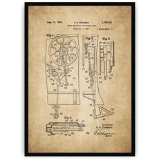 Plakat na starym papierze - wagon kolejowy