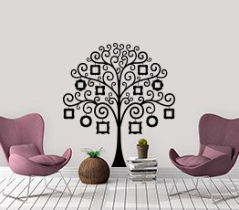 Naklejka na ścianę - Drzewo z ramkami