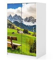 Naklejka na szafę - Ławka z widokiem 0012