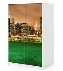 Naklejka na szafę - Zachód słońca w Nowym Jorku 0177