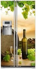 Naklejka na lodówkę side-by-side - Wino i winogrona 0069