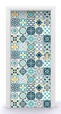 Naklejka na drzwi - Patchwork wzór nr 8