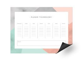 Tygodniowy planer magnetyczny - Kolorowa Abstrakcja