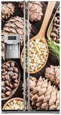 Naklejka na lodówkę side-by-side - Orzechy z szyszek 0378