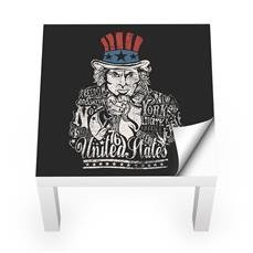 Naklejka na stolik LACK IKEA - Uncle Sam 0045