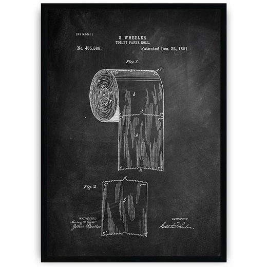  Plakat na ciemnym tle - papier toaletowy