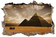 Naklejka na ścianę Dziura 3D Karawana i piramidy 0208