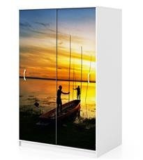 Naklejka na szafę - Rybacy o świcie 0017