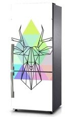 Naklejka na lodówkę - Jeleń i trójkąty 0602