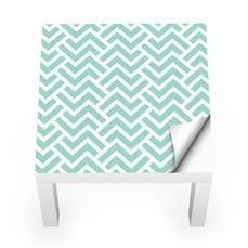 Naklejka na stolik LACK IKEA - Zielone paski 0229