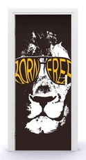 Naklejka na drzwi - Born free 0714
