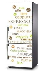 Naklejka na lodówkę - Kawa - napisy 0189