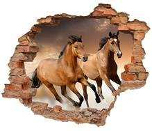 Naklejka na ścianę Dziura 3D Konie w biegu 0423