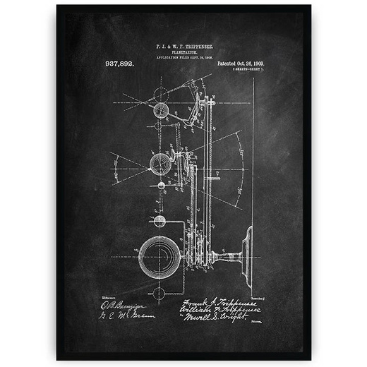  Plakat na ciemnym tle - planetarium