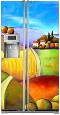 Mata na lodówkę side-by-side - Kolorowe pola 0045