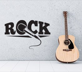 Naklejka na ścianę - Rockowy mikrofon