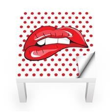 Naklejka na stolik LACK IKEA - Zmysłowe usta 0150