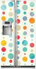 Naklejka na lodówkę side-by-side - Kolorowe kółka 0584
