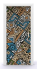 Naklejka na drzwi - Etniczny wzór v3 0730