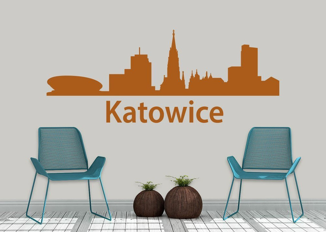 Naklejka na ścianę - Katowice