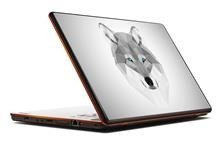 Naklejka na laptopa - Szary wilk 0364