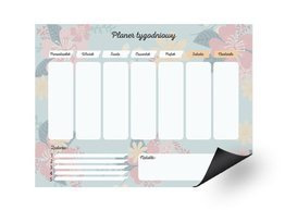 Tygodniowy planer magnetyczny - Stonowane Kwiaty