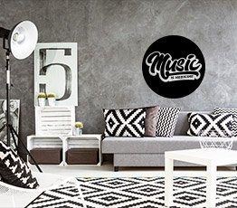 Naklejka na ścianę - Muzyka to lekarstwo