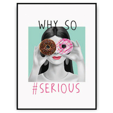 Plakat - Kobieta z pączkiem