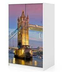 Naklejka na szafę - Tower Bridge w świetle 0174
