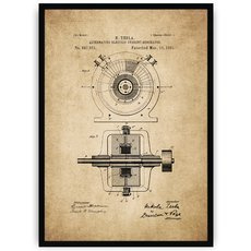 Plakat na starym papierze - prądnica