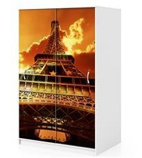 Naklejka na szafę - Ognista Wieża Eiffla 0180