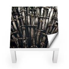 Naklejka na stolik LACK IKEA - Miecze 0065