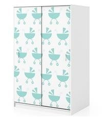 Naklejka na szafę - Wózki dziecięce 0207