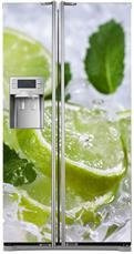 Naklejka na lodówkę side-by-side - Limonkowe orzeźwienie 0558