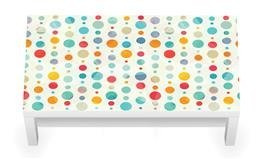 Naklejka na stolik kawowy LACK IKEA - Kolorowe kółka 0127