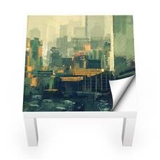 Naklejka na stolik LACK IKEA - Futurystyczne miasto 0027