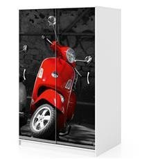 Naklejka na szafę - Miejski skuter 0110