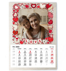 Drewniany foto kalendarz na Dzień Babci i Dziadka - wz3