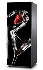 Naklejka na lodówkę - Martini z truskawką 0370