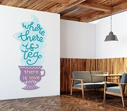 Naklejka na ścianę - Tea and love - 0102