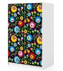 Naklejka na szafę - Kwiecisty wzór 0288