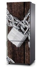 Naklejka na lodówkę - Zamknięte na kłódkę 0340