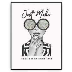 Plakat - Kobieta z okularami